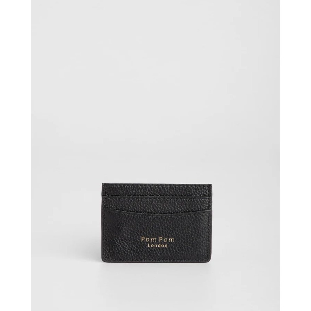Pom Pom London Chelsea Leather Card Holder Black